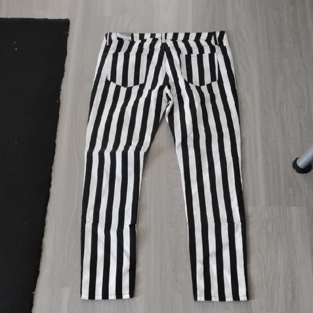 Chic Striped Women's Jeans Sz 13 - Picture 5 of 6